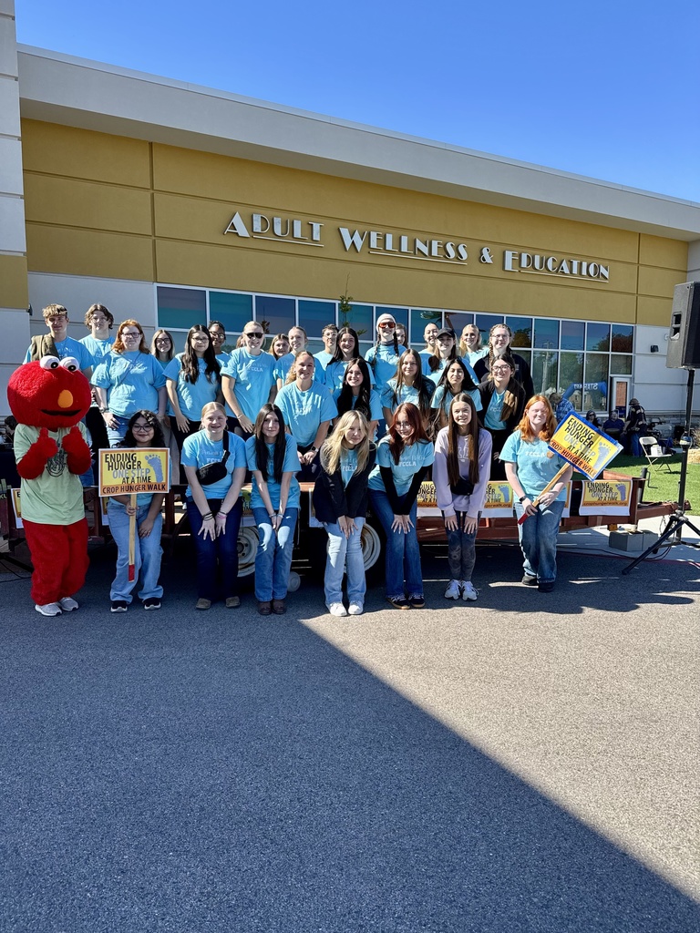 Various images of Norman North FCCLA members volunteering at the annual Cleveland County CROP Walk