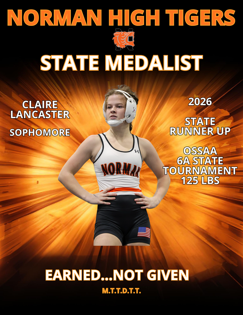 Norman High wrestling state medalist.