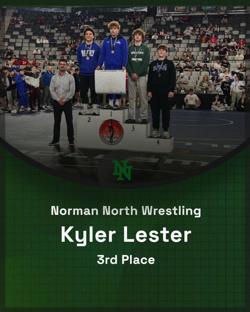 Norman North wrestling state medalist.