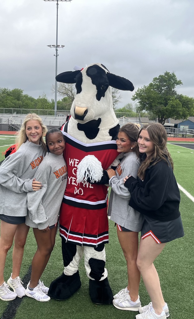 Various photos of NHS cheer helping with special olympics.