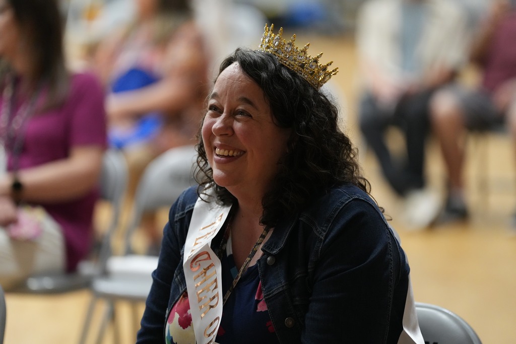 Various photos of Brooke Barnett's Teacher of the Year Parade