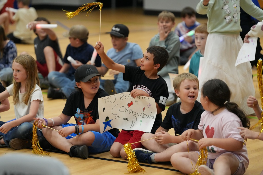 Various photos of Brooke Barnett's Teacher of the Year Parade