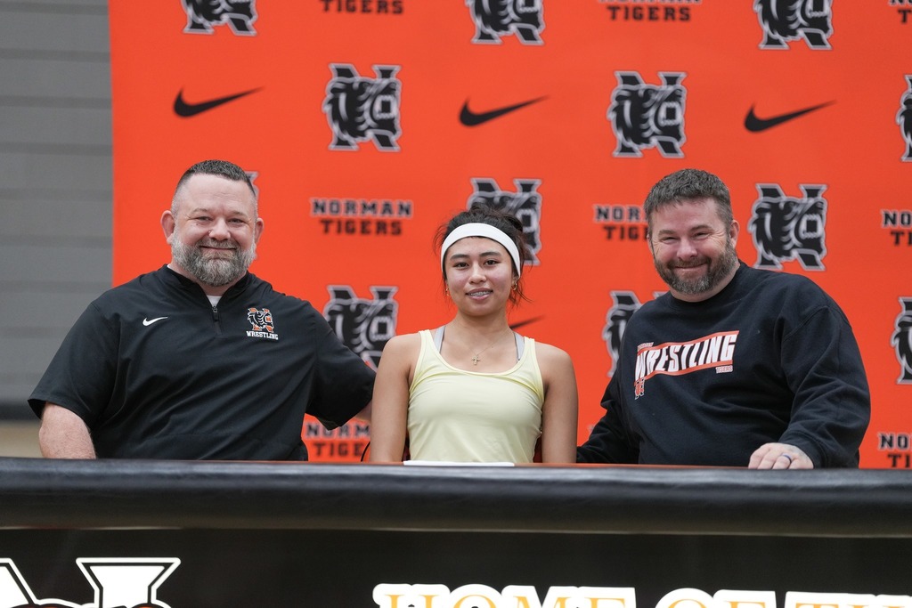 Various photos of Norman High Signing Day