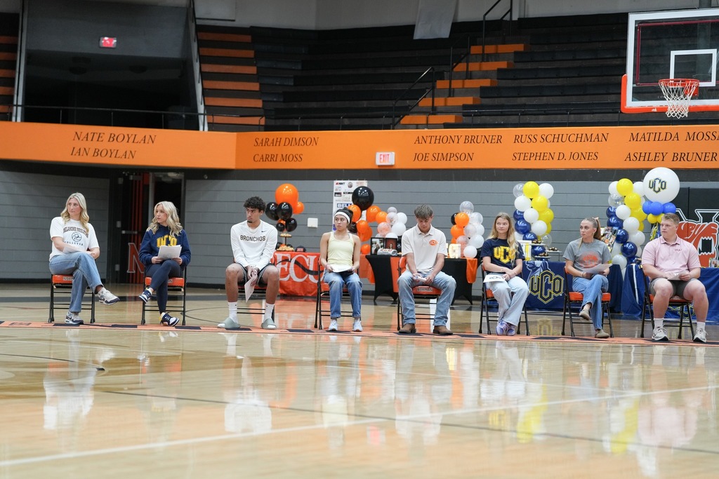 Various photos of Norman High Signing Day