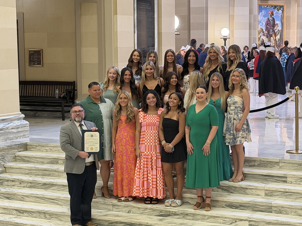 Various photos of Norman North cheer at the Capitol. 