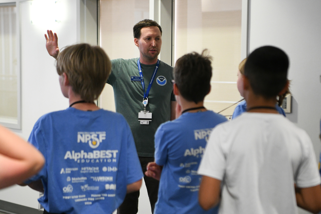 Various photos of STEM winners at NWS.