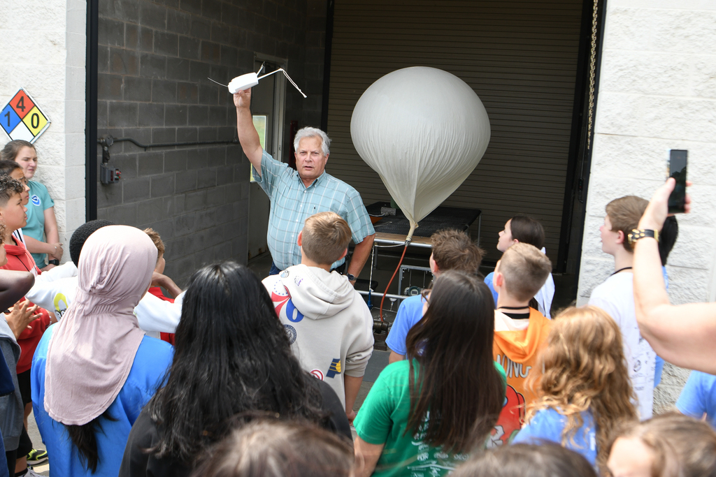 Various photos of STEM winners at NWS.