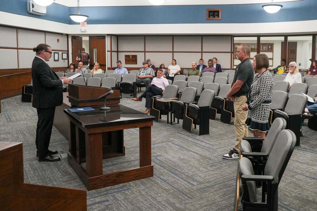 Various photos of city council.