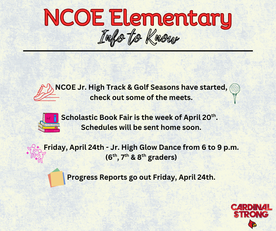 Info to Know (4/17)