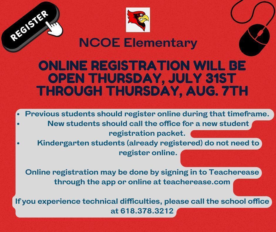 NCOE Elementary Online Registration