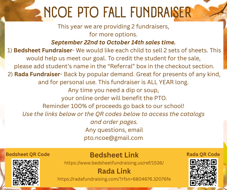 NCOE PTO Fall Fundraiser