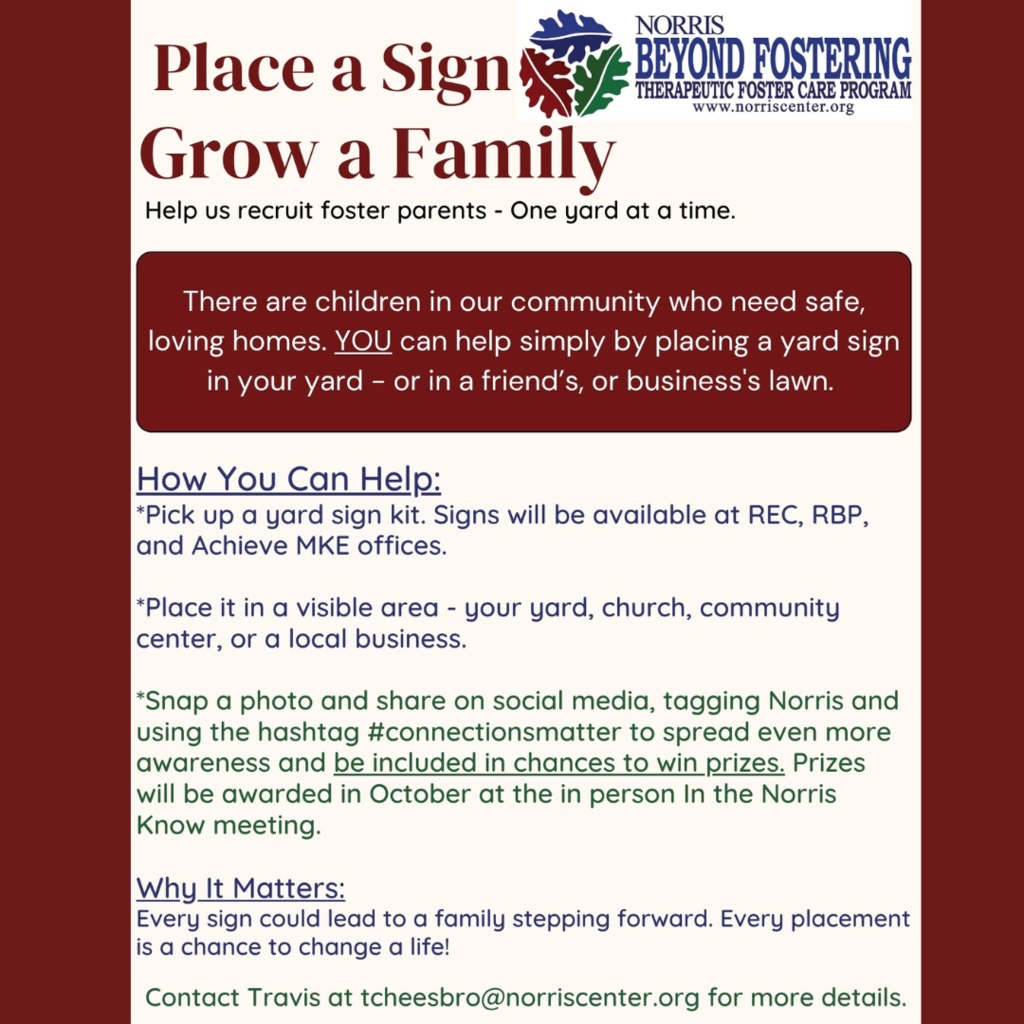 flyer image with information about foster care