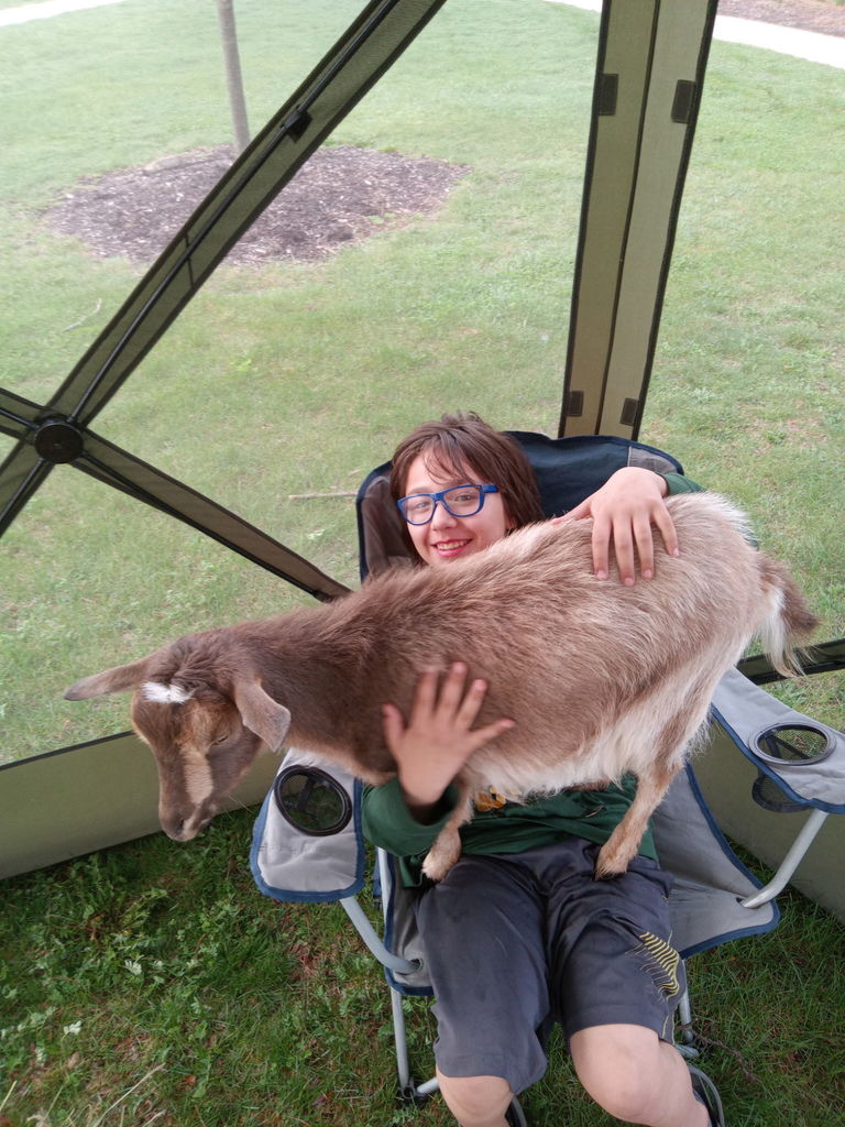 male learner with a goat