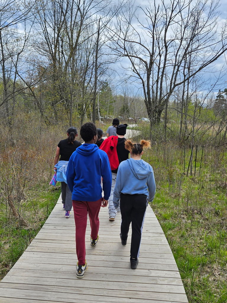 learners on a nature path
