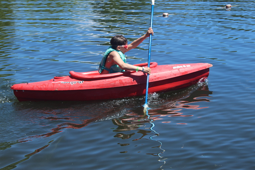 Learner kayaking