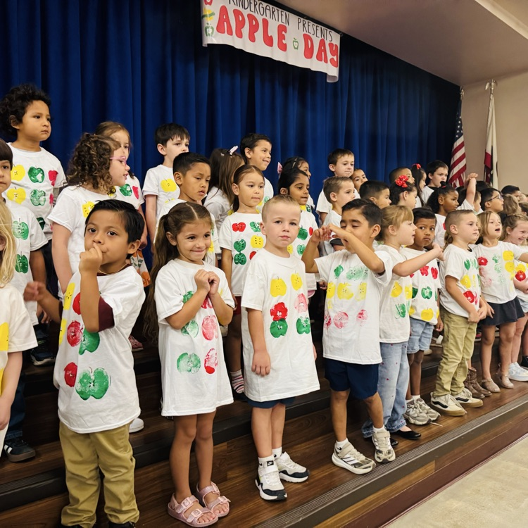 Kindergarten students performing for their families