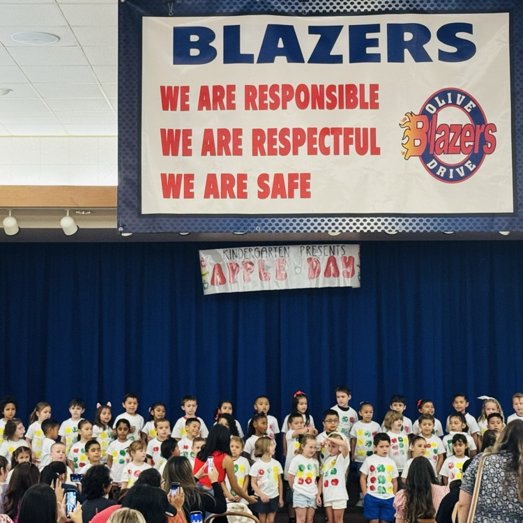 Kindergarten students performing for their families