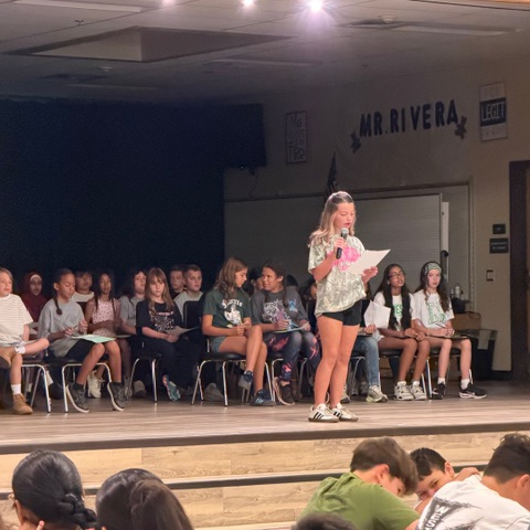 student giving an ASB speech
