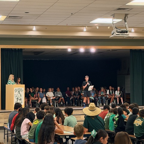 student giving an ASB speech