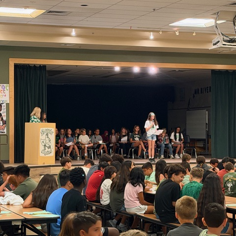 student giving an ASB speech