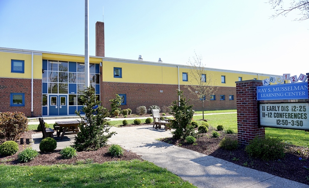 The front of the building of the Musselman Learning Kindergarten Center