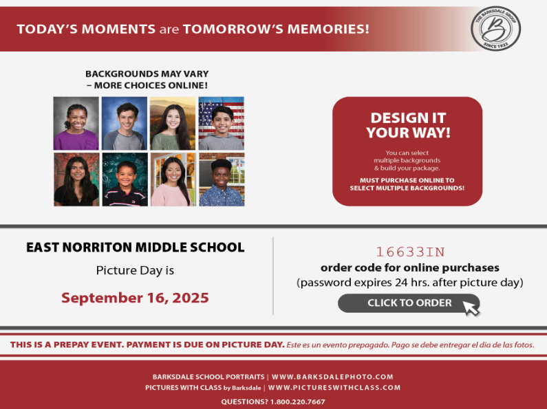 Info-graph about East Norriton Picture Day