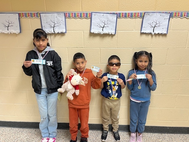 Each week a Golden Paw is awarded to a student in each grade for going above and beyond and that exemplifies the quality of the month. This month we focused on positivity. The students were rewarded with a medal, a prize, and due to a partnership with the Elmwood Park Zoo a free admission ticket to the zoo. Congratulations to our winners and a special thank you to the Elmwood Park Zoo.