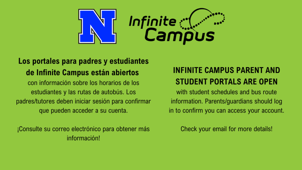 Infinite Campus Parent and Student Portal graphic. Details in caption.