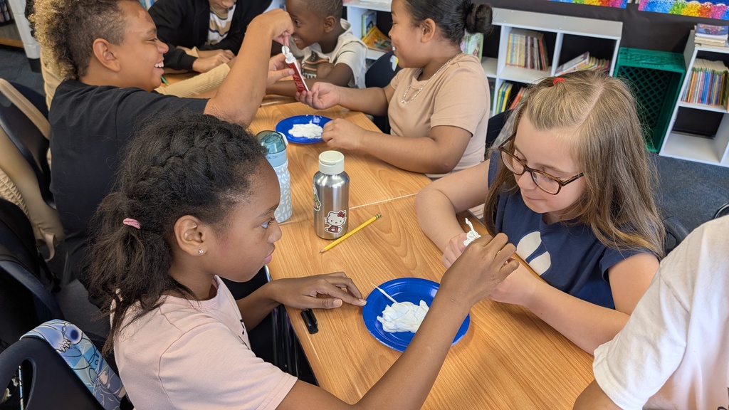 A group of students working together. 