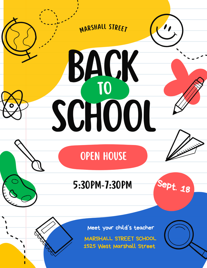 English Back to School Flyer. Details in caption. 