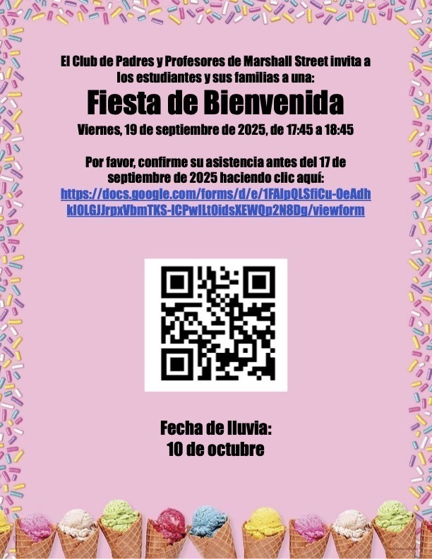 Spanish PFC Welcome Back Treat Social Flyer. Details in caption. 
