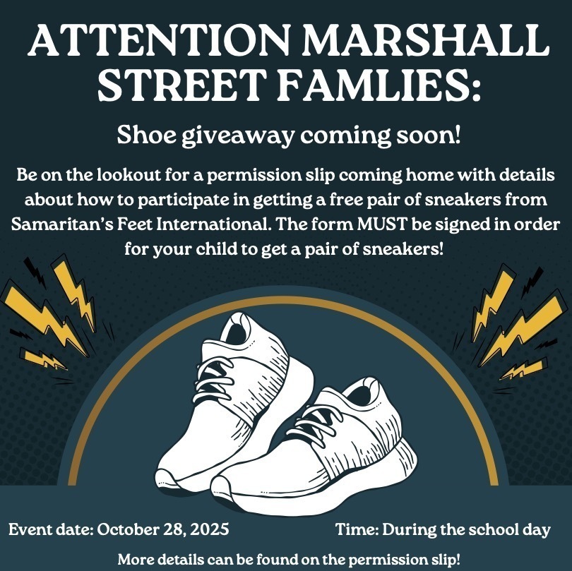 English shoe giveaway flyer. Details in caption.