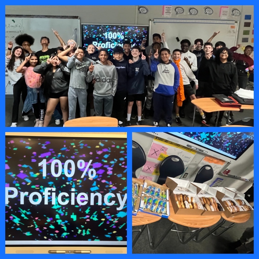 Students celebrating with a breakfast party.
