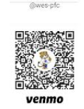 Whitehall PFC Venmo QR Code.  Venmo name is @wes-pfc