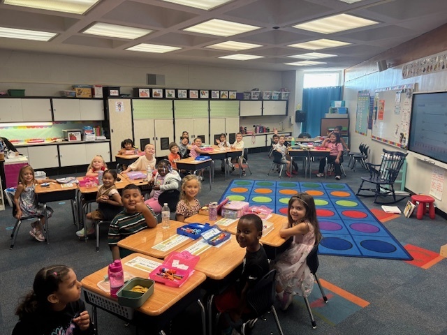 Classes getting ready for picture day.