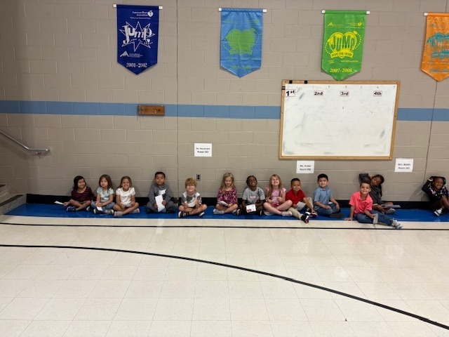 Classes getting ready for picture day.