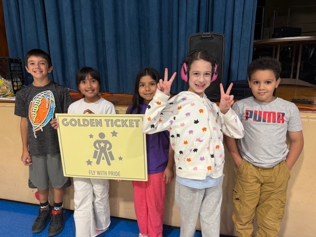 We are kicking off our PBIS Golden Tickets. 