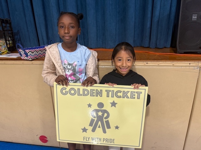We are kicking off our PBIS Golden Tickets. 