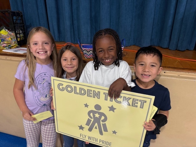 We are kicking off our PBIS Golden Tickets. 