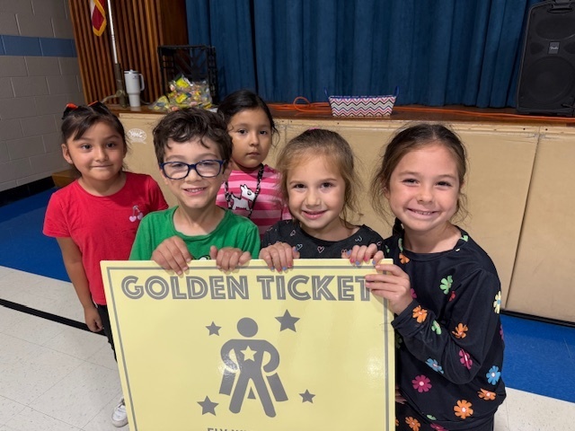 We are kicking off our PBIS Golden Tickets. 