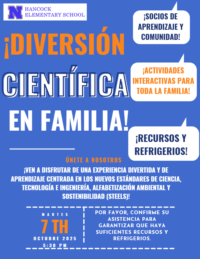 A flyer sharing details about Family Science Fun event.