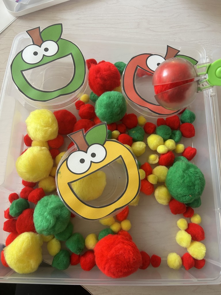 Photo of items representing apples.