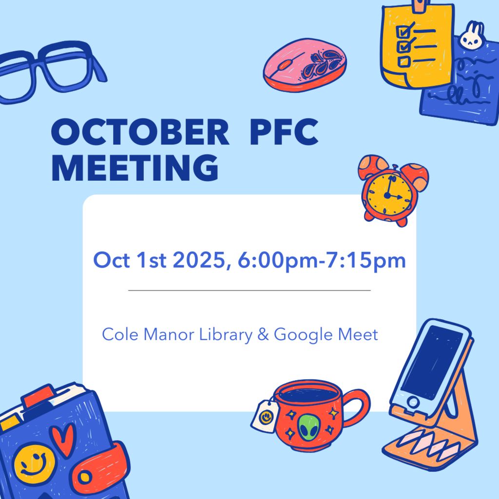 October PFC Meeting Flyer. See Caption for Details.