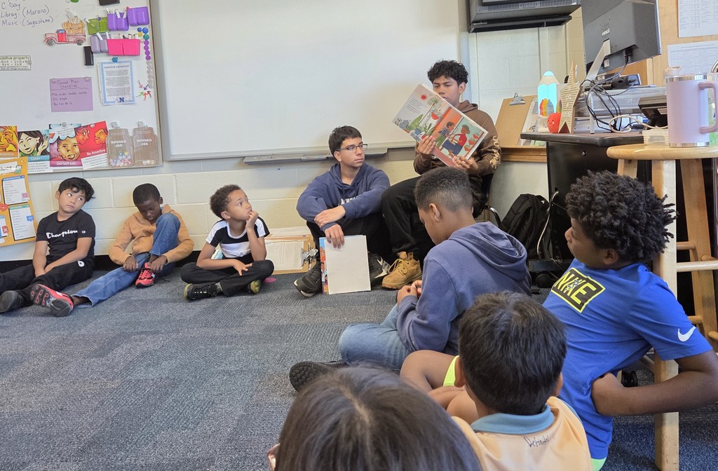 Students being read to