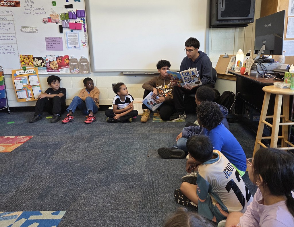 Students being read to