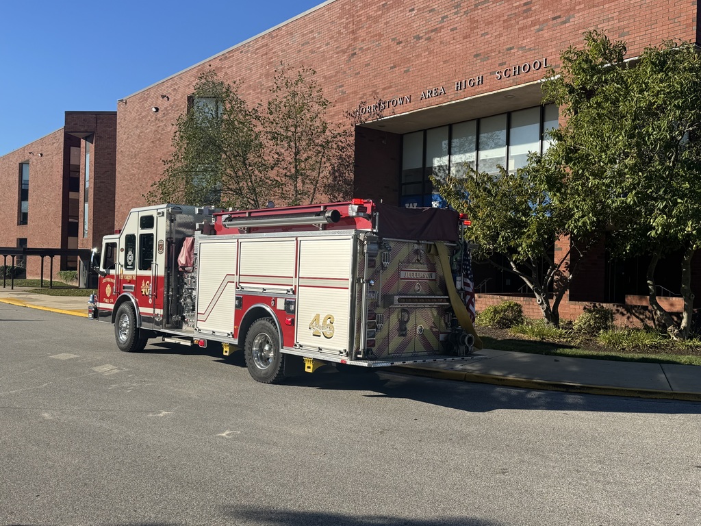 Fire Truck in front NAHS for Fire Prevention week