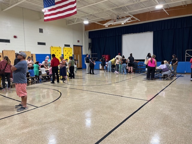 Families at a science event