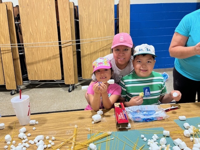 A family at a science event