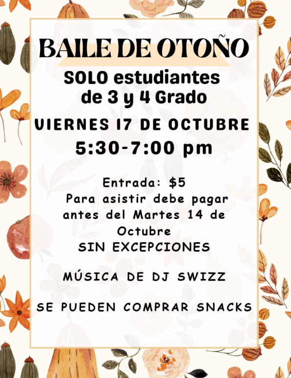 Flyer for the Fall Ball