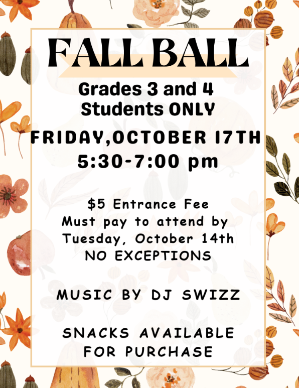 Flyer for the Fall Ball